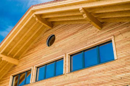Holzbauweise - Holzfassade